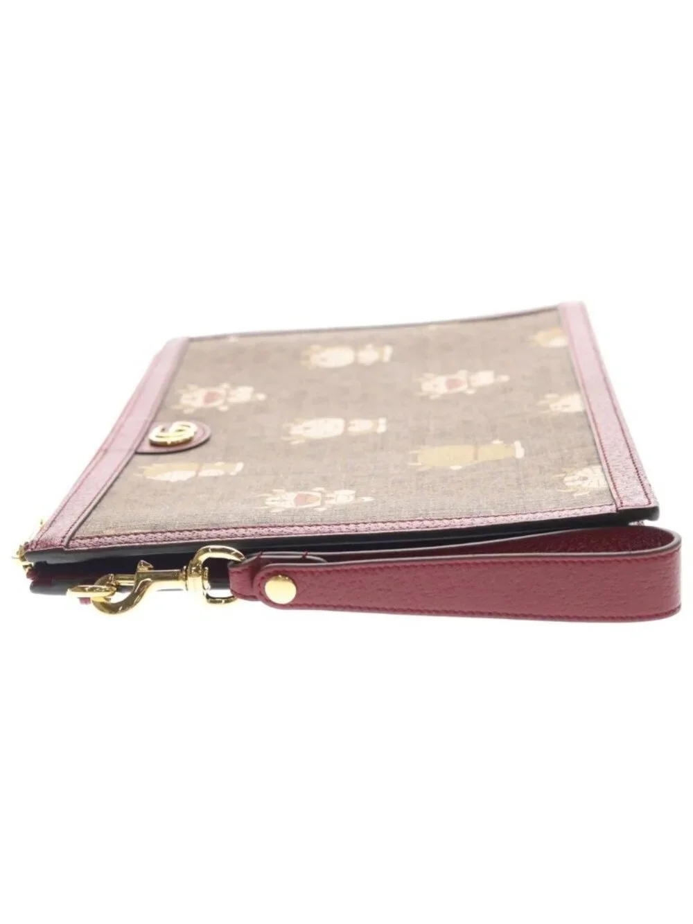 Gucci Doraemon Mini GG Supreme Canvas Clutch Brown